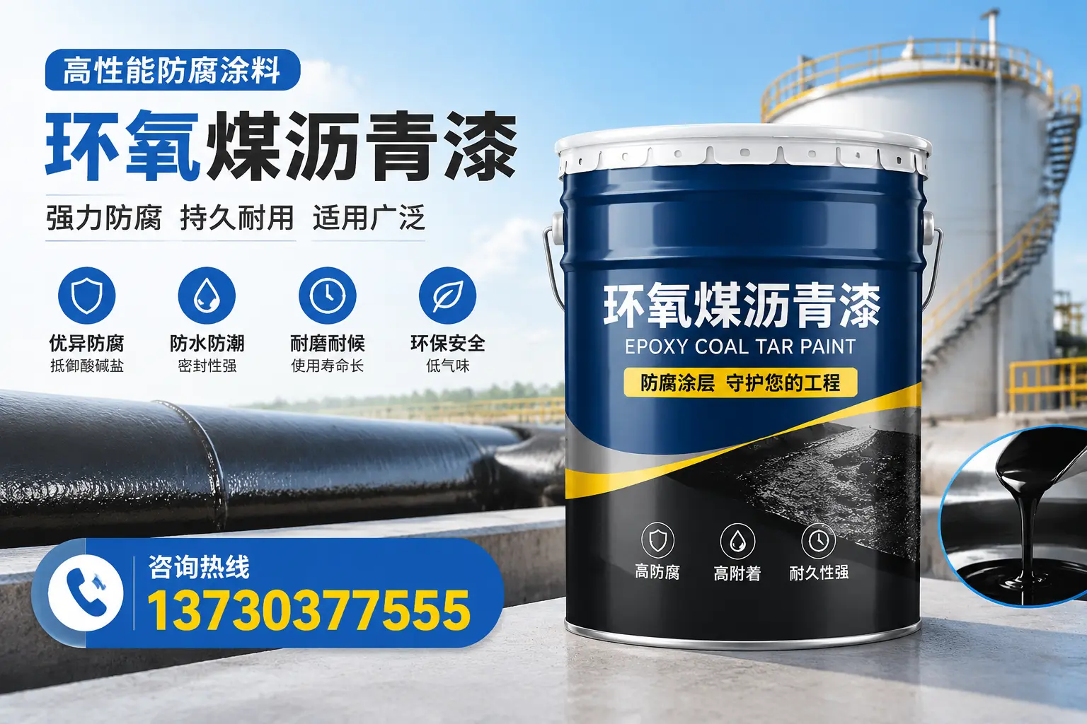 环氧煤沥青漆的耐久性分析,适合孟州的使用场景